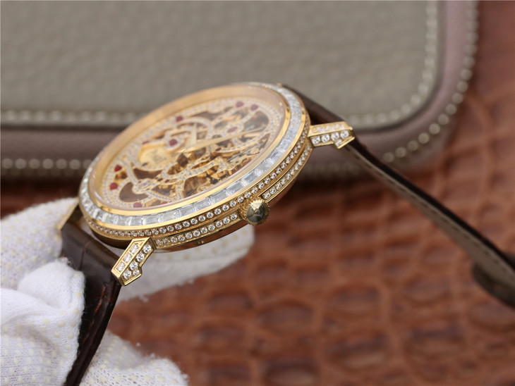 伯爵G0A39125 BBR厂伯爵非凡珍品系列超薄珠宝镂空腕表 第5张